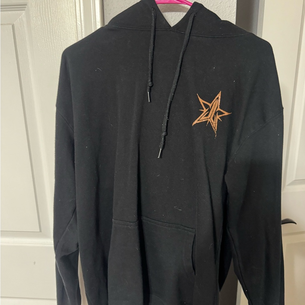 Black Jeffree Star Hoodie Sweatshirt with Brown Star Logo